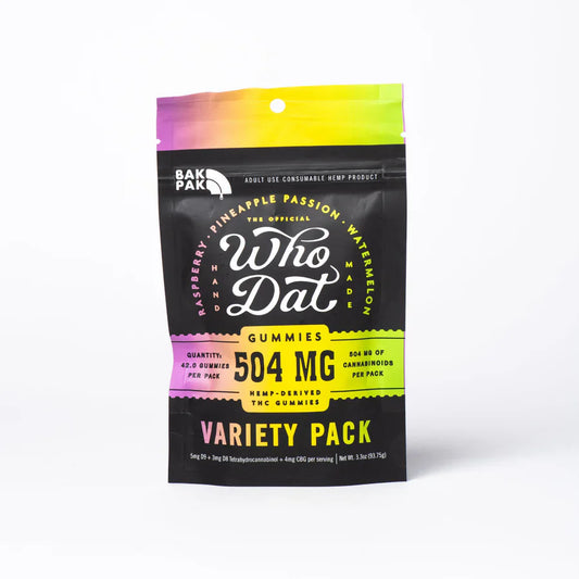 WHO DAT VARIETY PACK GUMMIES 504MG THC + CBG