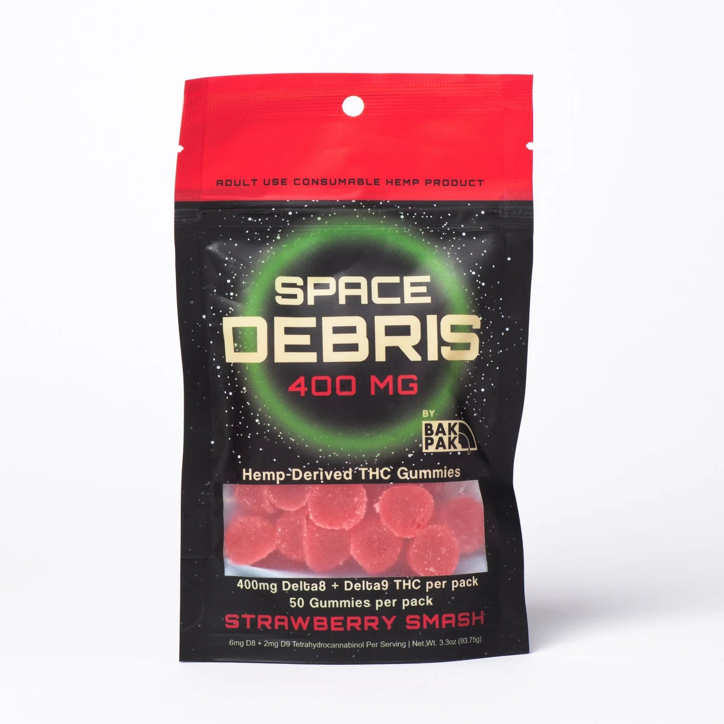 Space Debris 400mg D8+D9 THC GUMMIES